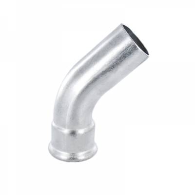 F06 Bogen 45° A/I aus Edelstahl - Pressfitting mit M-Kontur - 108 mm - 0