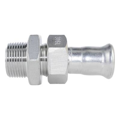 F41 Durchgangsverschraubung - Pressfitting mit M-Kontur - 18 x 1/2 