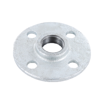 #329 Gewindeflansch mit vier Löchern aus Temperguss verzinkt - 1/2