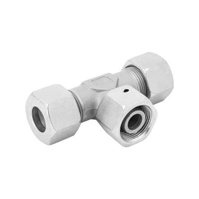 Einstellbare T-Verschraubung - DIN 2353 - Stahl verzinkt - ET 6 L [6 mm] - 0