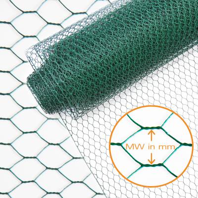 Indutec 6eck Geflecht - grün - MW: 13mm - B: 500mm - 10m Rolle - 1