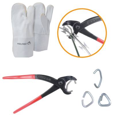 Montageset für Natodraht - Handschuhe - Zange - C-Clips - 0