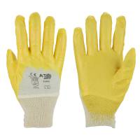 Asatex 03400 Baumwollhandschuhe mit Nitril-Beschichtung - Gr. 10 / XL - 36 Paar